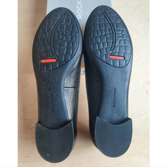 Rockport Adiprene By Adidas Black Leather Flats - Picture 4 of 14
